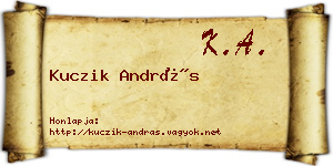 Kuczik András névjegykártya